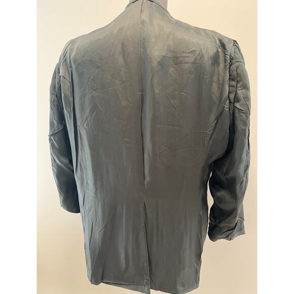 Holland & Sherry 2 Piece 3 Button Suit Dark Sage Green Pleated Pants 44 / 37 JL - Picture 12 of 16